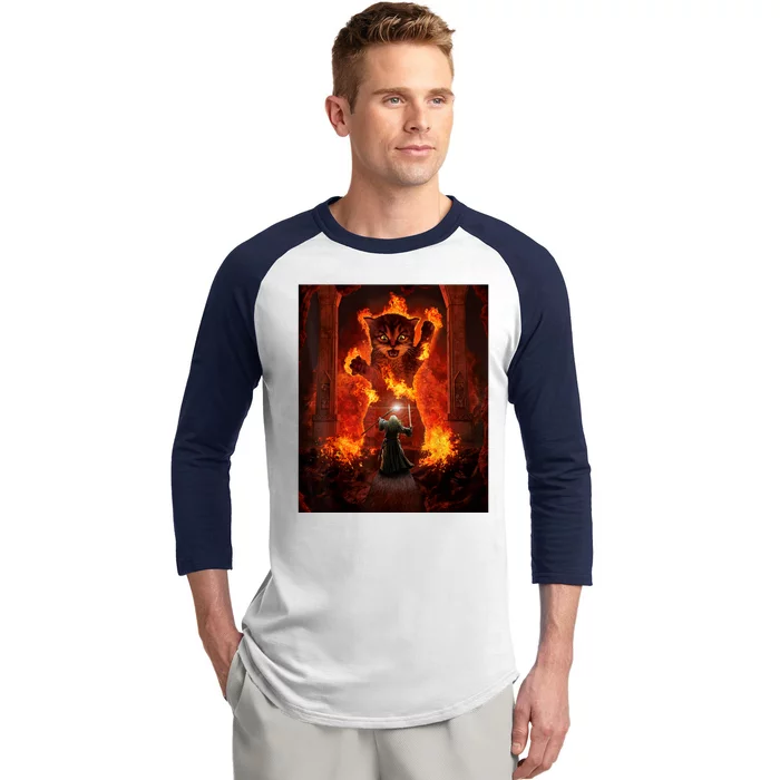 Balrog Cat Baseball Sleeve Shirt