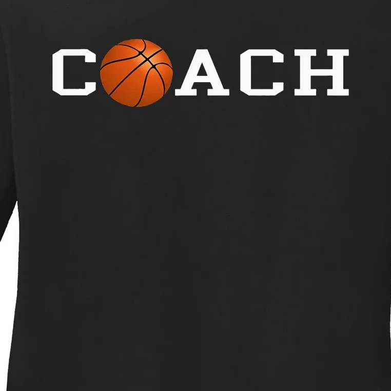 Basketball Coach Ladies Long Sleeve Shirt