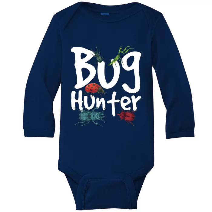 Bug Catcher Bug Hunter Insect Beetle Bug Baby Long Sleeve Bodysuit