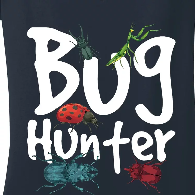 Bug Catcher Bug Hunter Insect Beetle Bug Women's V-Neck T-Shirt