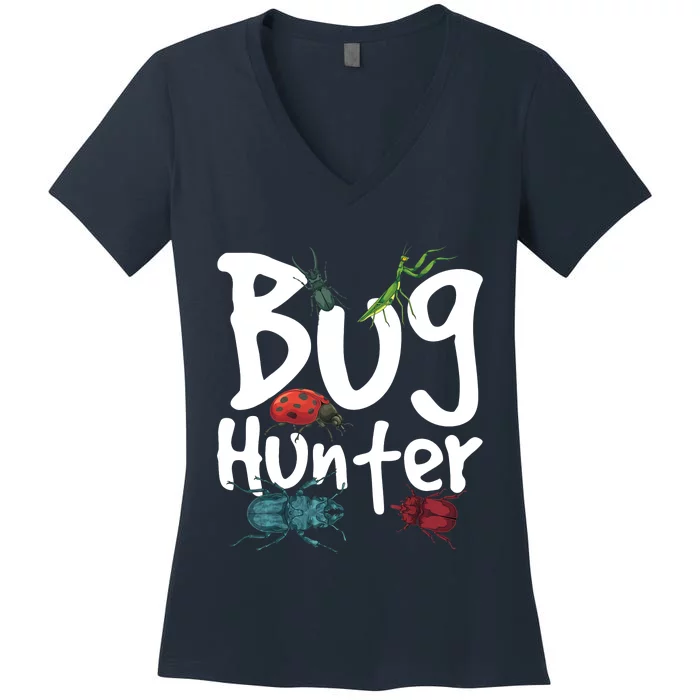 Bug Catcher Bug Hunter Insect Beetle Bug Women's V-Neck T-Shirt