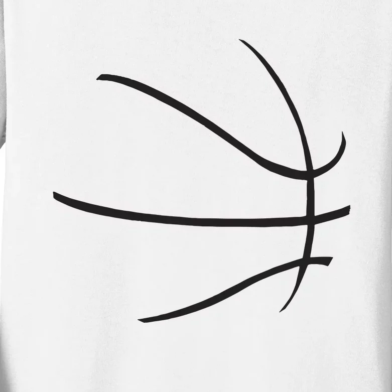 Basketball Costume Bball Player Baller Basketball Team Kids Long Sleeve Shirt