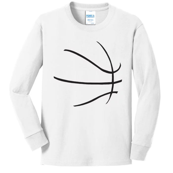 Basketball Costume Bball Player Baller Basketball Team Kids Long Sleeve Shirt