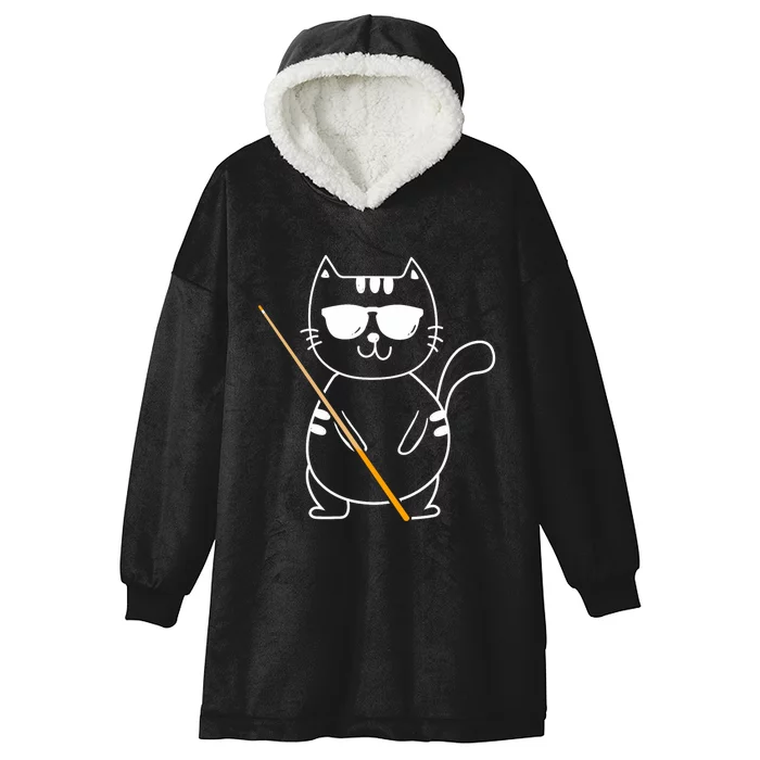 Billiard Cat Billiard Player Billard 8ball Pool Snooker Hooded Wearable Blanket