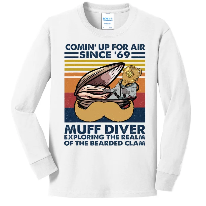 Bearded Clam Kids Long Sleeve Shirt