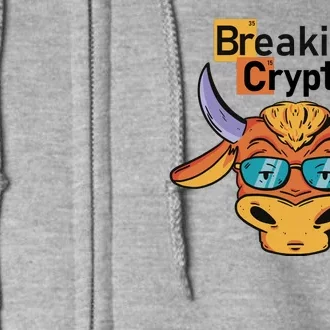 Breaking Crypto Bull Full Zip Hoodie