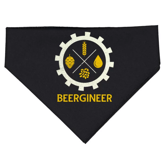 Beergineer Craft Beer Brewer Engineer Homebrew Ipa Gift Funny Gift USA-Made Doggie Bandana