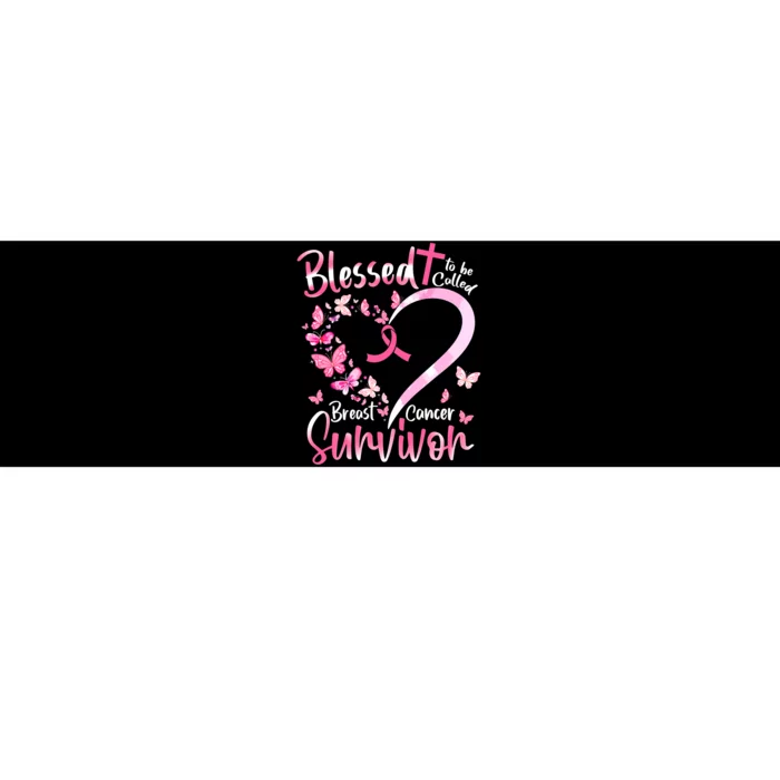 Breast Cancer Butterfly Blessed To Be Called Survivor Bumper Sticker