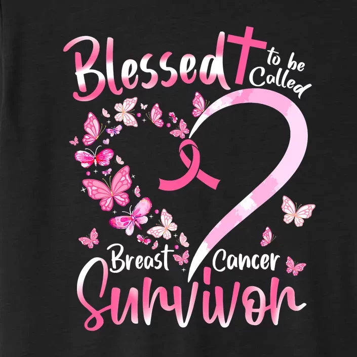 Breast Cancer Butterfly Blessed To Be Called Survivor ChromaSoft Performance T-Shirt