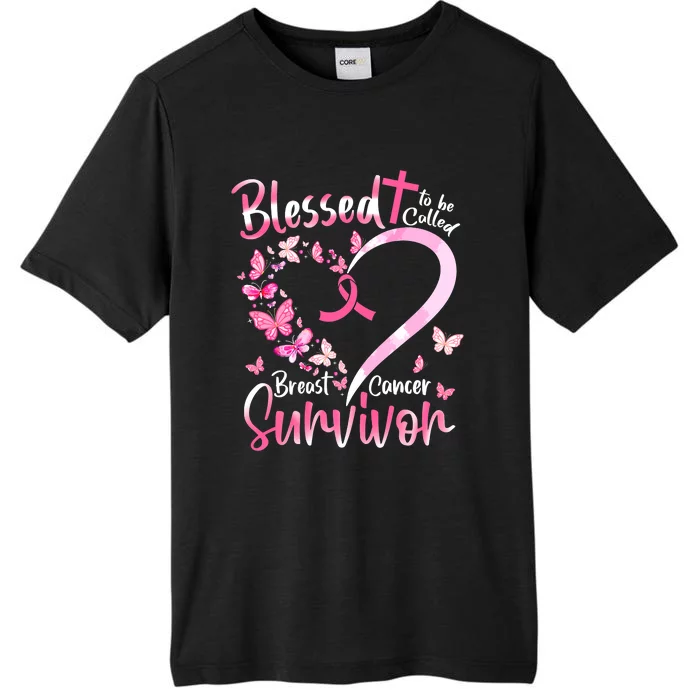 Breast Cancer Butterfly Blessed To Be Called Survivor ChromaSoft Performance T-Shirt