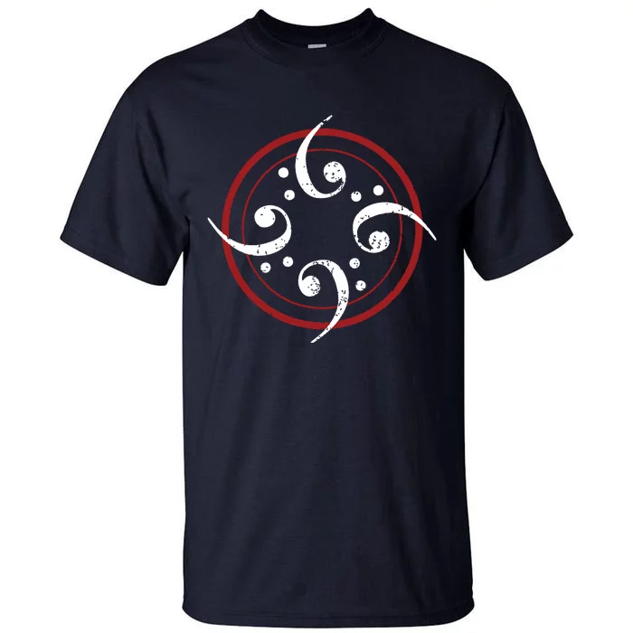 Bass Clef Bass Guitar Player Bassist Tall T-Shirt