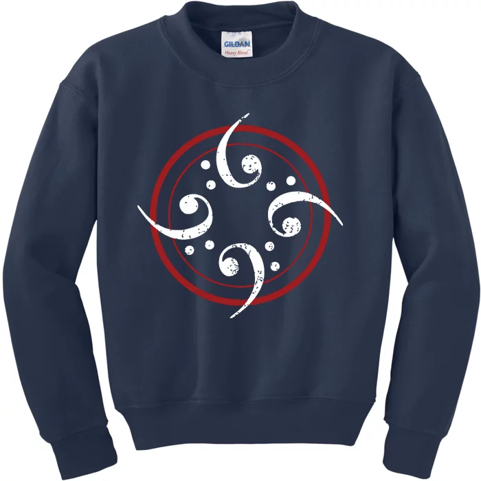 Bass Clef Bass Guitar Player Bassist Kids Sweatshirt