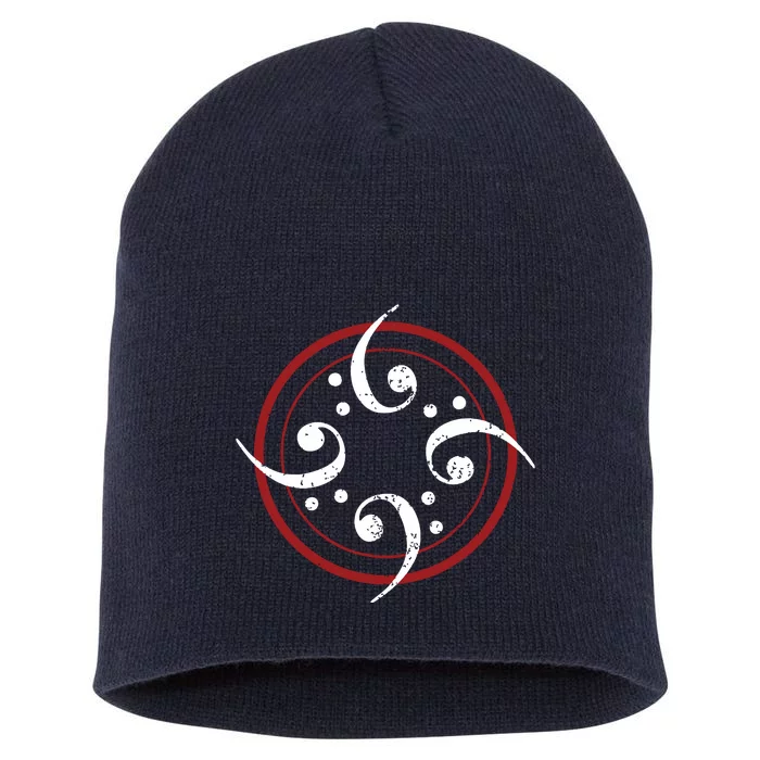 Bass Clef Bass Guitar Player Bassist Short Acrylic Beanie