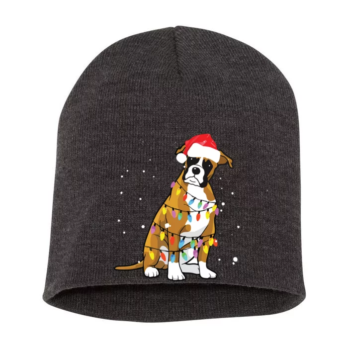 Boxer Christmas Boxer Dog Christmas Gift Short Acrylic Beanie