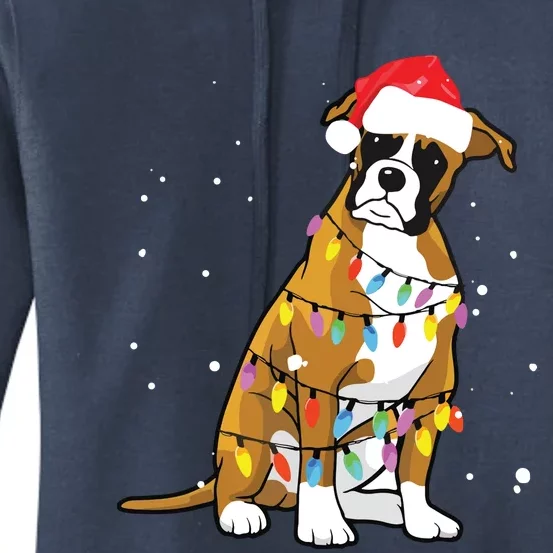 Boxer Christmas Boxer Dog Christmas Gift Women's Pullover Hoodie