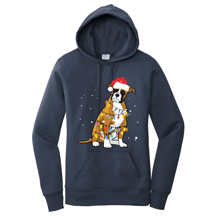 Boxer Christmas Boxer Dog Christmas Gift Women's Pullover Hoodie