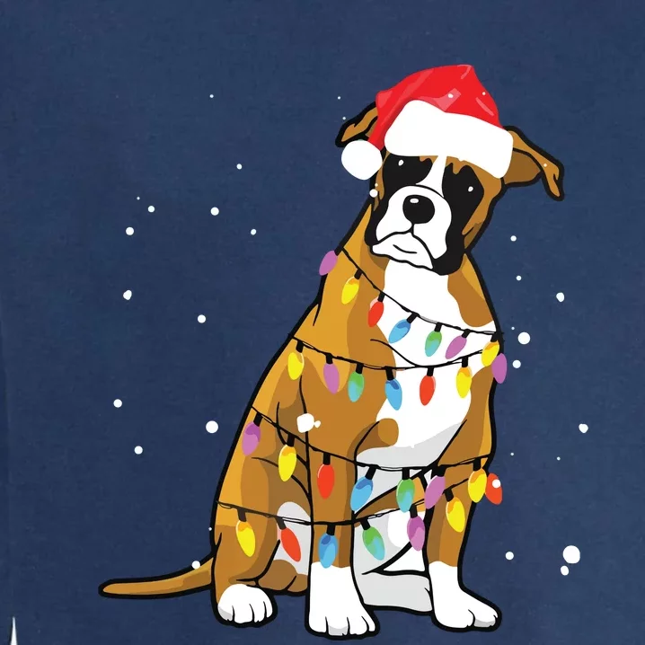 Boxer Christmas Boxer Dog Christmas Gift Garment-Dyed Sweatshirt