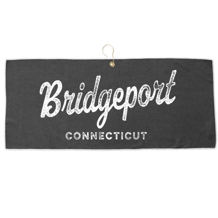 Bridgeport Connecticut Ct Vintage Athletic Large Microfiber Waffle Golf Towel