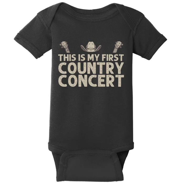 Best Country Concert Art For Country Music Concert Baby Bodysuit