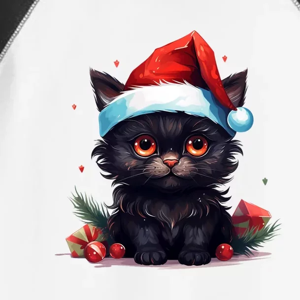 Black Cat Christmas Lights Funny Black Cat Lover Xmas Gift Toddler Fine Jersey T-Shirt