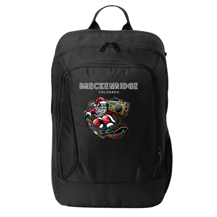 Breckenridge Colorado Cool Snowboard Christmas Santa Gift City Backpack