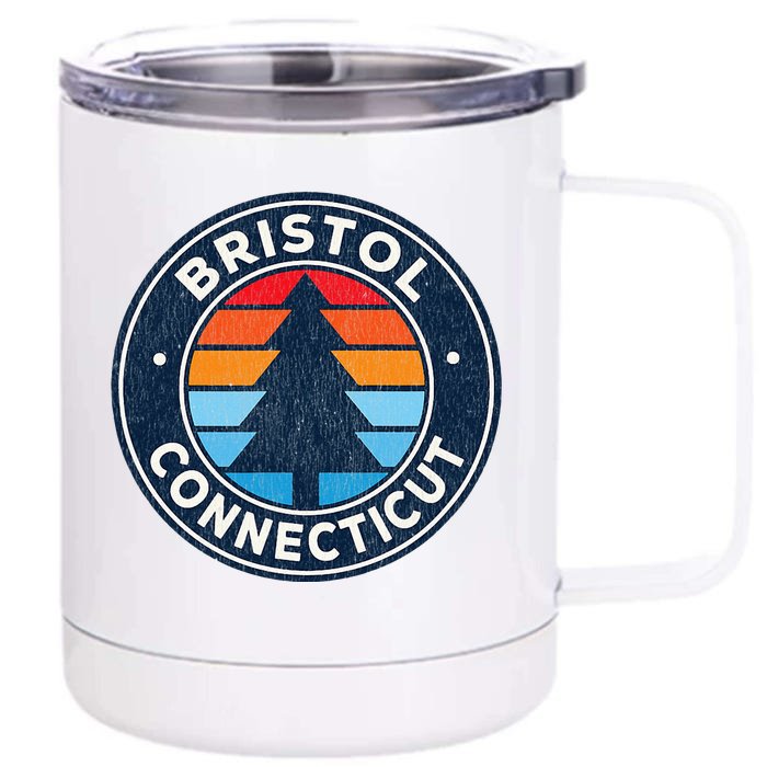 Bristol Connecticut Ct Vintage Front & Back 12oz Stainless Steel Tumbler Cup