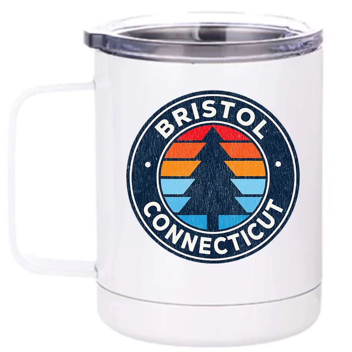 Bristol Connecticut Ct Vintage Front & Back 12oz Stainless Steel Tumbler Cup