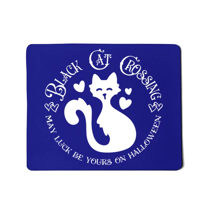 Black Cat Crossing Funny Graphic Tees And Funny Gift Mousepad