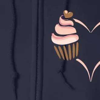 Baking Cupcake Cute Bakery Muffin Baking Cooking Full Zip Hoodie