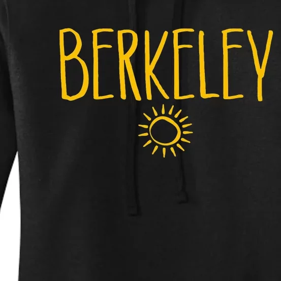 Berkeley California CA Sun Drawing Amber Print Women's Pullover Hoodie