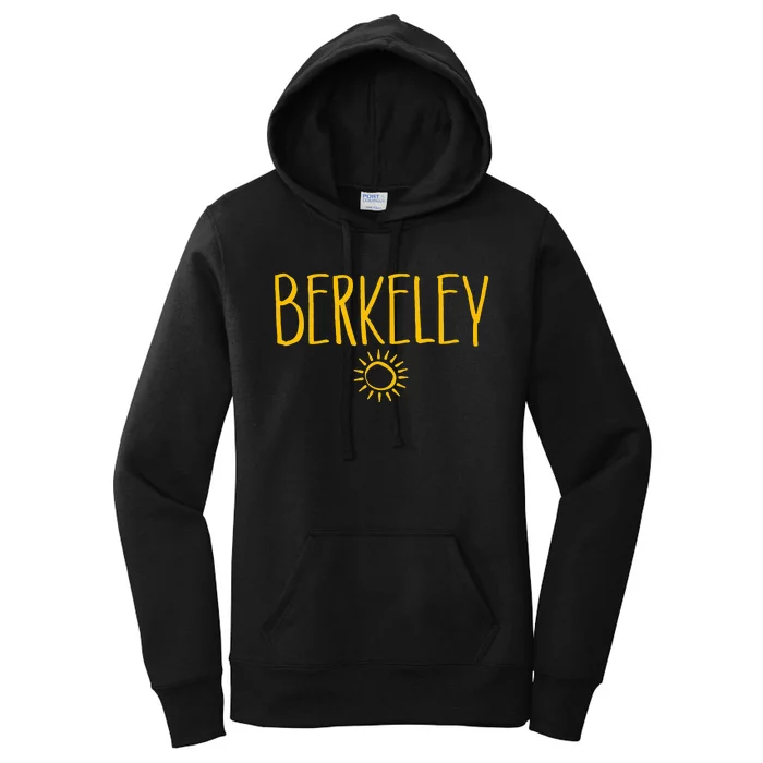 Berkeley California CA Sun Drawing Amber Print Women's Pullover Hoodie