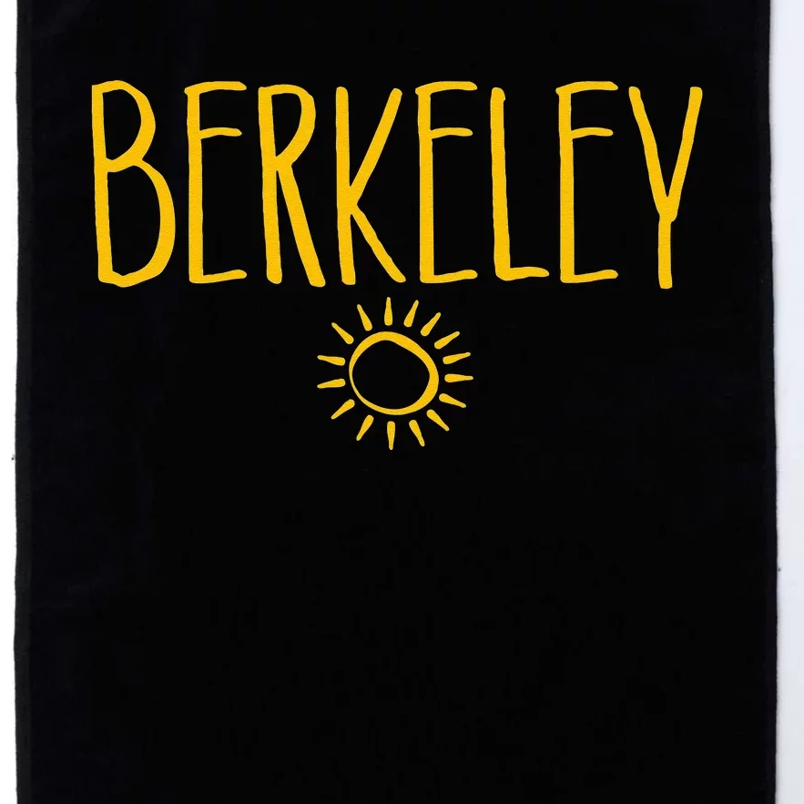 Berkeley California CA Sun Drawing Amber Print Platinum Collection Golf Towel