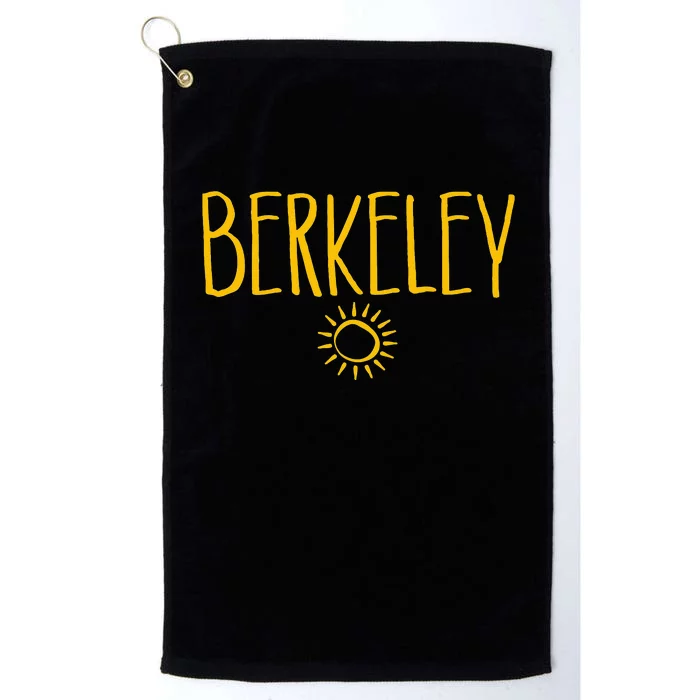 Berkeley California CA Sun Drawing Amber Print Platinum Collection Golf Towel