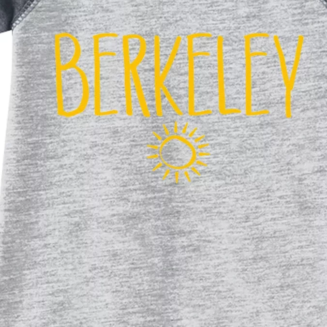 Berkeley California CA Sun Drawing Amber Print Infant Baby Jersey Bodysuit