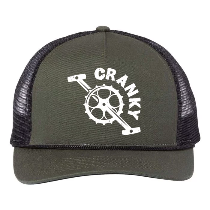 Bicycle Crank Cool Bike Rider Builder Retro Rope Trucker Hat Cap