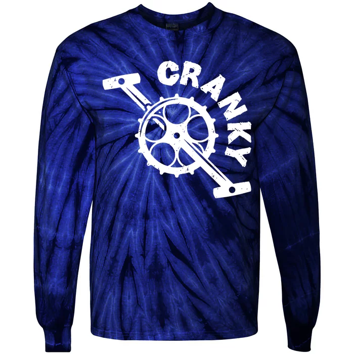 Bicycle Crank Cool Bike Rider Builder Tie-Dye Long Sleeve Shirt