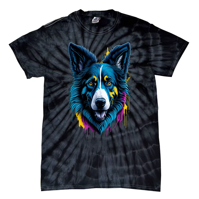 Border Collie | Colorful Dog Breed Design Tie-Dye T-Shirt