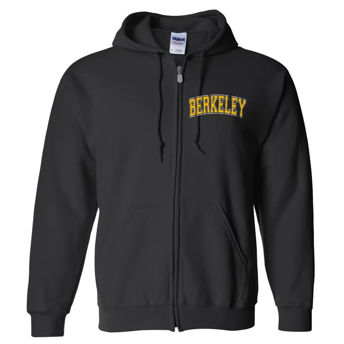 Berkeley California Ca Varsity Full Zip Hoodie