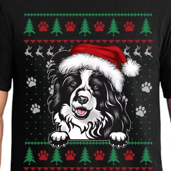 Border Collie Christmas Ugly Sweater Funny Dog Lover Xmas Gift Pajama Set