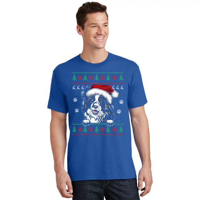 Border Collie Christmas Ugly Sweater Funny Dog Lover Xmas Gift T-Shirt