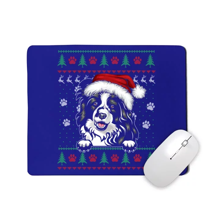 Border Collie Christmas Ugly Sweater Funny Dog Lover Xmas Gift Mousepad