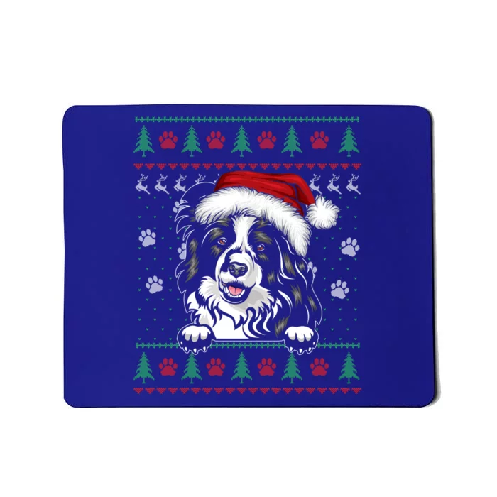 Border Collie Christmas Ugly Sweater Funny Dog Lover Xmas Gift Mousepad