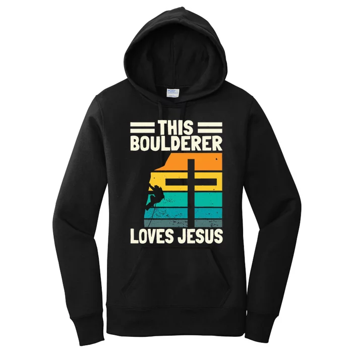 Bouldering Christians Climber Boulderer Artificial Climbing Women's Pullover Hoodie