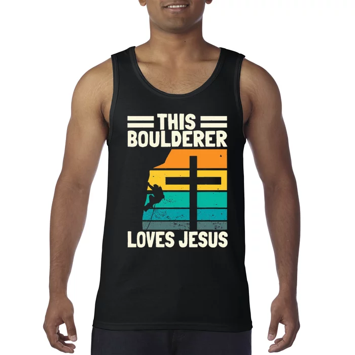 Bouldering Christians Climber Boulderer Artificial Climbing Tank Top