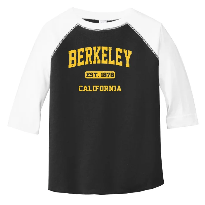 Berkeley California CA Vintage State Athletic Style Toddler Fine Jersey T-Shirt