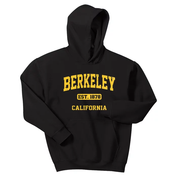 Berkeley California CA Vintage State Athletic Style Kids Hoodie