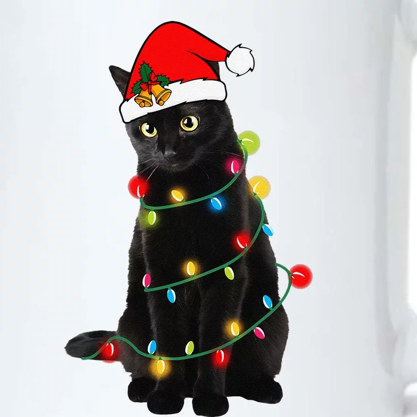 Black Cat Christmas Light Funny Cat Lover Xmas Cats Black Color Changing Mug