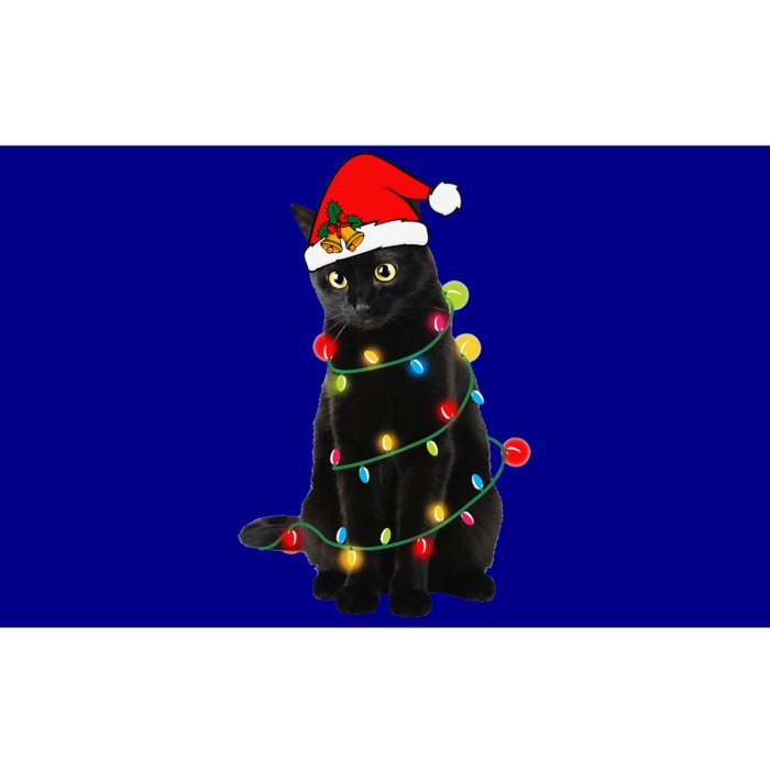 Black Cat Christmas Light Funny Cat Lover Xmas Cats Bumper Sticker