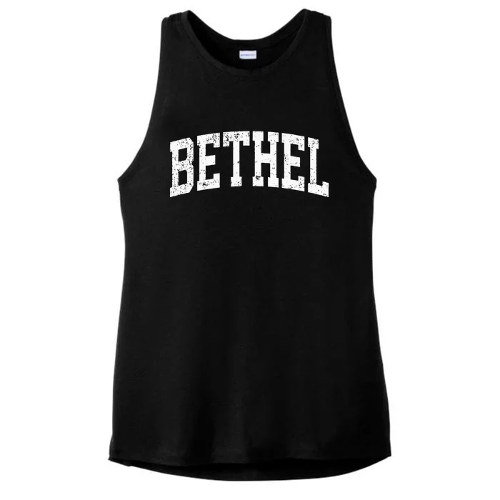 Bethel Connecticut CT Vintage Athletic Sports Pink Ladies Tri-Blend Wicking Tank