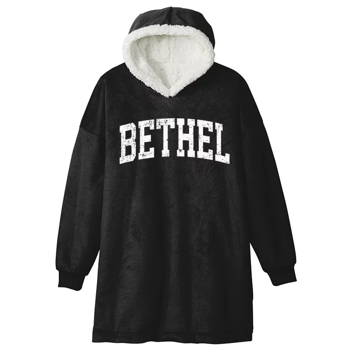 Bethel Connecticut CT Vintage Athletic Sports Pink Hooded Wearable Blanket